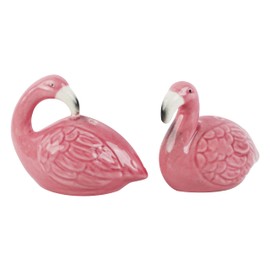 Ceramic Bird Salt and Pepper Shaker Collectors Kitchen Décor - Flamingo