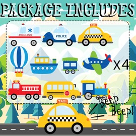 40 Pcs Transportation Cutouts for Kids' Party - Transportation Photo Prop - Transportation Party Decorations