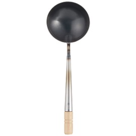 Endoshoji TKG ATYA801 Chinese Ladle, For Fried Rice, Outer Diameter x Handle Length 4.1 x 8.5 inches (105 x 215 mm), Capacity Estimated 5.9 fl oz (150 cc), The More Oil Becomes Better and Easier to