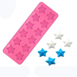 2PCS 12 Holes With star Shape Silicone Bakeware Mold For cake，Jelly, Pudding, Dessert,Lce cube，chocolate