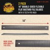 Dura-Gold 14" Flexible Flat Bastard File Blade, Double-Sided with 9