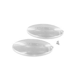 DL-pro 2 x Lamp Covers 10 x 5.4 cm for AEG Electrolux 50248796000 5024879600/0 Oval Cover for Cooker Hood Cooker Hood Cooker Hood