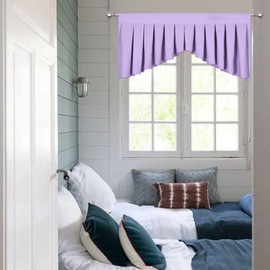 OYRING Valances for Windows Lavender Window Valance for Living Room Rod Pocket Blackout Valance for Bedroom，Pack of 1 （Lavender 39" W x 20" L）