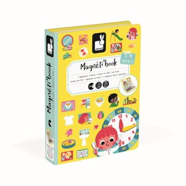 Janod MagnetiBook 94 pc Magnetic Telling Time Game - Ages 3+ - J02724