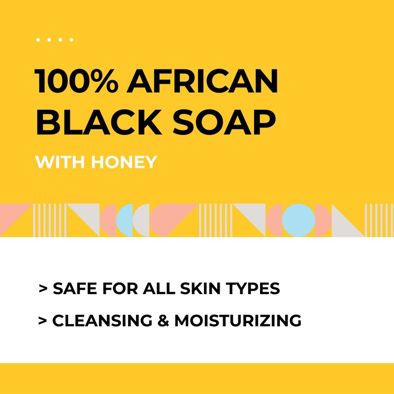 AKWAABA African Black Soap | Honey | Bar Soap |