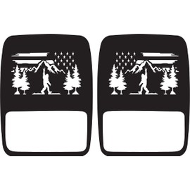 JeepTails Bigfoot Flag Mountain Tail lamp Light Covers (Non-LED) Compatible with Jeep Gladiator