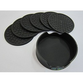 Black Silicone Coasters. Black Diamond By SiSet