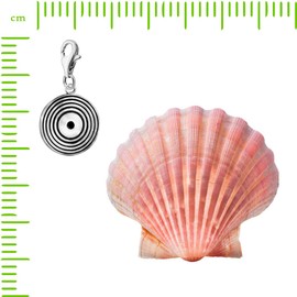 Quiges 925 Silver Charm Pendant DJ Set with Lobster Clasp for Bracelets, enamel