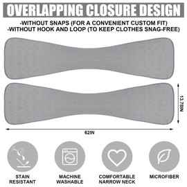 Silicherry 6 Pcs Adult Bibs Scarf for Eating Dignity Dining Protectors Scarf Bibs for Elderly Senior Citizens Washable(Gray)
