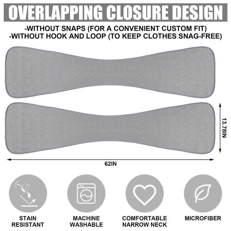 Silicherry 6 Pcs Adult Bibs Scarf for Eating Dignity Dining