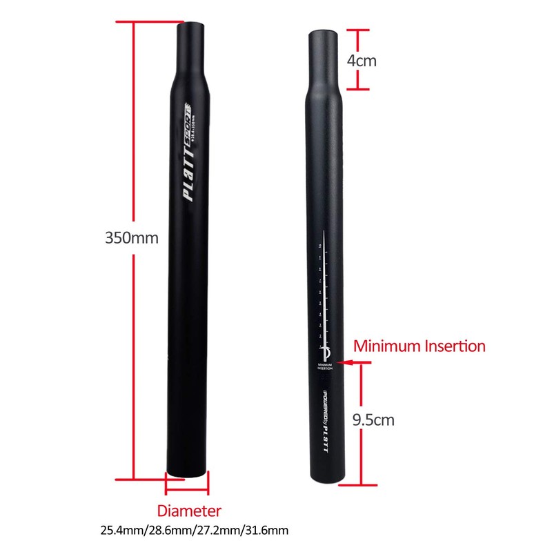 PLATT Bicycle Seatpost Aluminium Alloy MTB Seat Post 25.4/27.2/28.6/31.6 350