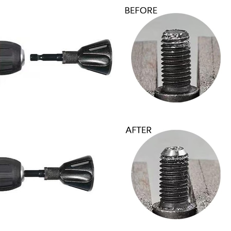 GUDINGHENG Deburring Drill Bit Tool, Threaded Round-Corner Deburring and Chamfering