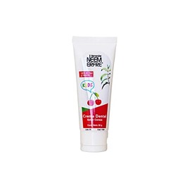 bienestar NEEM ERFRE Crema dental natural en gel infantil con Xilitol para niños de 3 años en adelante | sin fluor, LESS, LSS | 50 gr (Cereza, Individual)