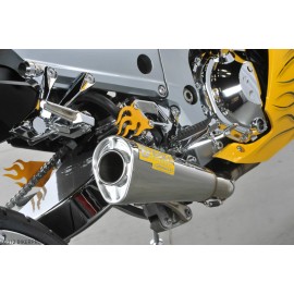 JDA CUSTOM NINJA ZX14 ZX1400 ZX1400R POLISHED BILLET SCALLOP EXHAUST HANGER PLUG BLOCK OFF