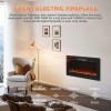 Fireplace 36" Electric Fireplace Recessed/Wall Mounted, 12 Colors, Touch &