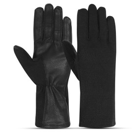 Nomex Flight Gloves - Aviation Flyer Gloves (BLACK, Extra Large)