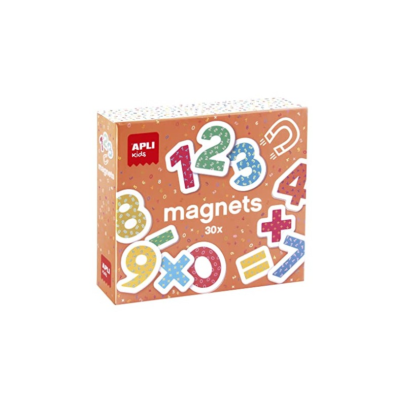APLI Kids 18885 - Wooden Magnetic Numbers - Magnetic Numbers