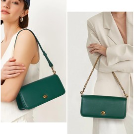 JQWSVE Shoulder Bags for Women Trendy Purses Cute Hobo Tote Handbag Small Shoulder Purse Vegan Leather Clutch Purse (Green)