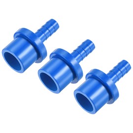 sourcing map PVC Pipe Fitting 8 mm with Barb x 20 mm Outer Diameter Spigot Straight Pipe Adapter Hose Quick Coupling Blue Pack of 3