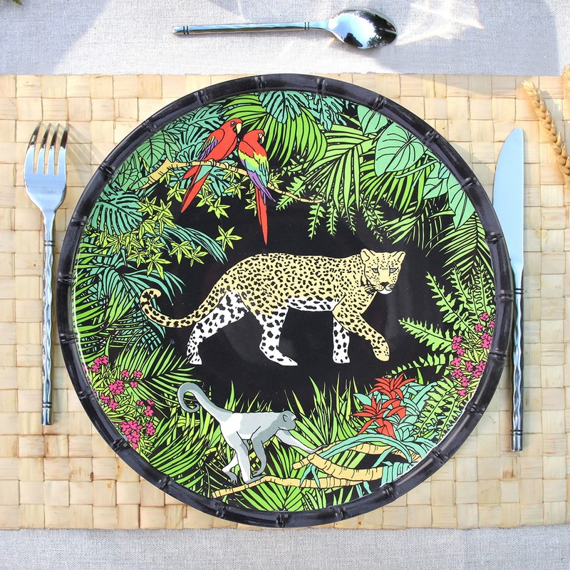 Les Jardins de la Comtesse Large Melamine Plate Jungle Diameter