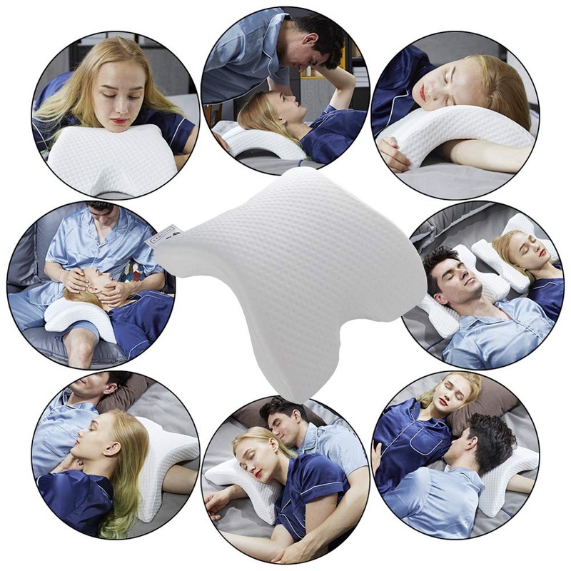 Arch Curved Memory Foam Sleeping Neck Cervical Pillow with Hollow