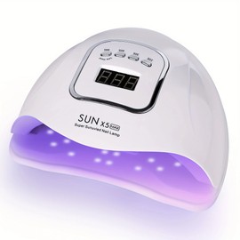 UV LED Nail Lamp 150W, Professional Nail Dryer Gel Polish Light, UV Nail Light with 4 Timer Setting, Nail Polish Curing Gel LED Dryer, Professional Nail Art Tools with Automatic Sensor
