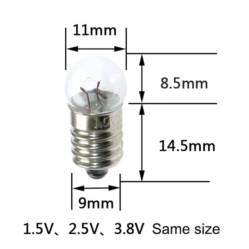 MEETOOT Set of 10 Mini Bulbs and 5 Bulb Holders