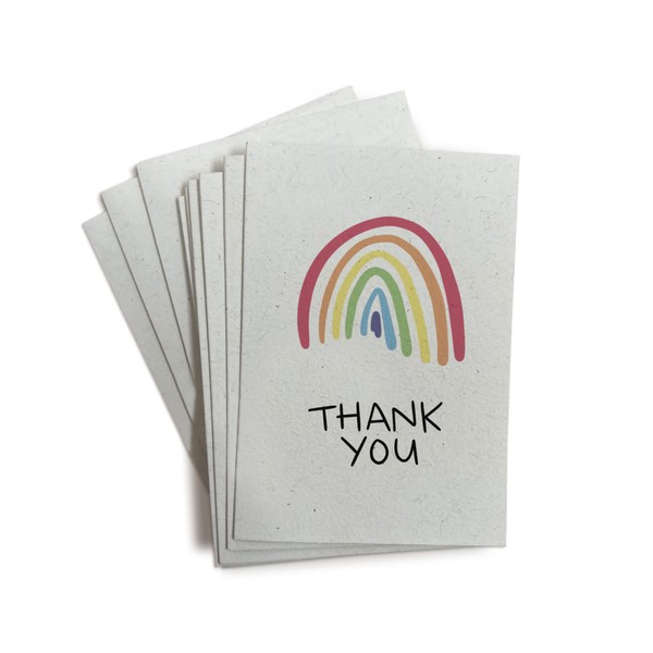Sugartown Greetings Colorful Rainbow Thank You Cards - 24 Note Cards with Envelopes - Great for Rainbow Birthday, Rainbow Party, or Rainbow Baby Shower Thank You Cards