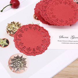 SUCHUANGUANG Colorful Lace Paper Mats Coasters Placemats Wedding Events Party Table Gift Paper Doily Purple