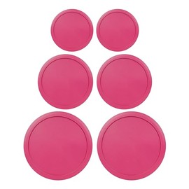 Replacement Lids for Pyrex Containers Round Glass Food Plastic (2) 2-Cup (2) 4-Cup (2) 7-Cup (Fuchsia)