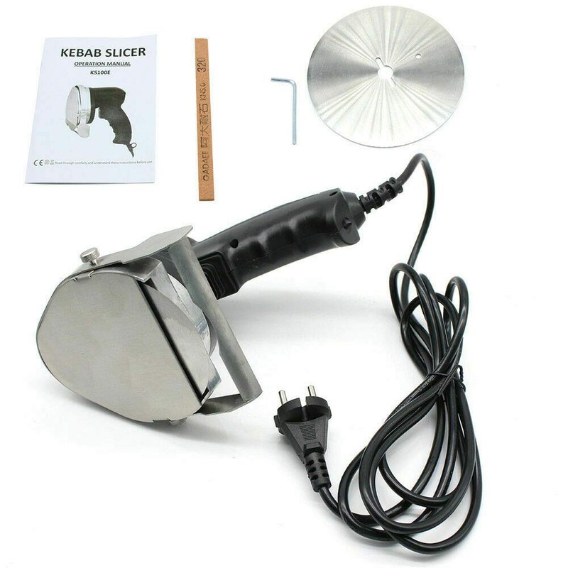 CNCEST Electric Kebab Slicer 1-8mm Thickness Adjustable Turkish Kebab Knife