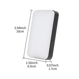 Toguma Rechargeable Clip Fill RGB Video Light for Makeup Vlog, Adjusted 3 Modes Video Conference Selfie Light for Phone Camera Laptop (Black)