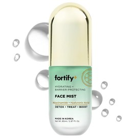 Fortify Skincare Niacinamida y Ácido Hialurónico Spray Facial – 3 en 1: Desintoxica, Trata, Potencia – Spray Facial Hidratante, Calmante, Anti-Envejec