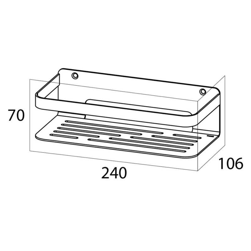 Tiger Caddy Shower Basket, Stainless Steel Brushed, 24 x 10.6