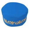 VeritableWax African Kufi Hat with Gold Embroidery Ankara Kufi Hats