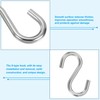 PATIKIL Set of 4 S Hooks 3.4" 304 Stainless Steel