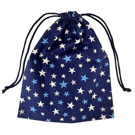 Handmade Workshop FUJITA Gymnastics Clothing Bag, Navy Blue x Star Pattern, Boys and Girls, Drawstring Bag, Large, Handmade, Made in Japan, Changing Bag, Gymnastics Clothing Bag, Kindergarten Entrance