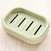 Light Green Soap Dish Tray with Lid, Double Layer Draining
