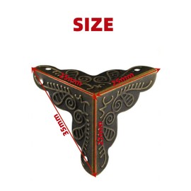 Antique Furniture Corner Edge Protectors, Pack of 20 Metal Edge Protectors, Vintage Corner Protectors, Metal with Screws for Furniture, Jewellery Box, Gift Box, Cabinet, Includes (Bronze)