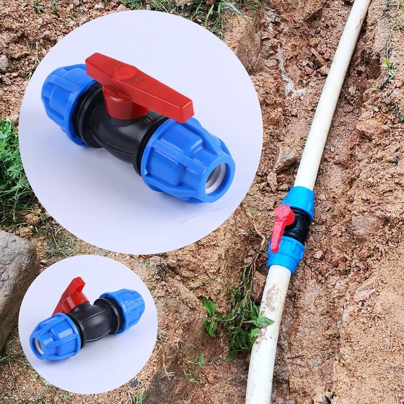 REBECASKYENS 20 mm MDPE PE Ball Valve,Irrigation Pipe Fittings Valve,MUFF
