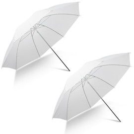 [2 Pack] Photography Umbrella Diffuser Kit,43"/110cm White Translucent Soft Umbrella Diffuser for Studio/Outdoor Photo and Video Lighting Accessories (2 * 43" White)…