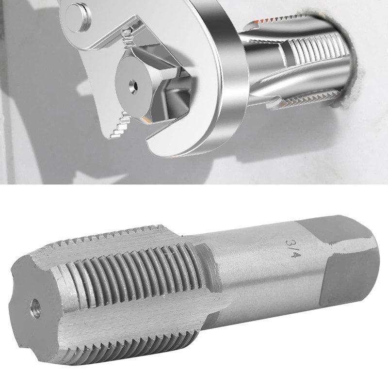 3/4 Inch NPT Pipe Tap, Thread Repair Machine Tap Silver