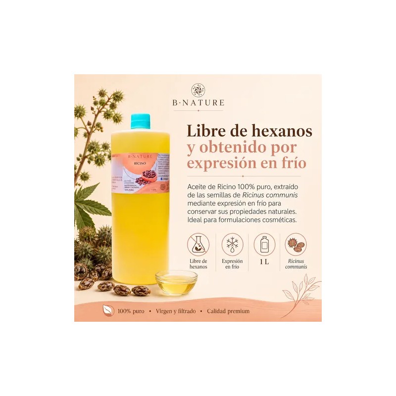 Aceite De Ricino 100% Puro B Nature 1 L