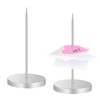 2 Pack Metal Receipt Spikes - Silver Paper Memo Holder,
