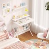 COTUBLR Small Desk, 27.5 Inch Small Computer Desk for Small