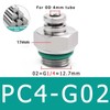 10-Pack PC4-M5 304 Stainless Steel Pneumatic Quick Connect Fittings