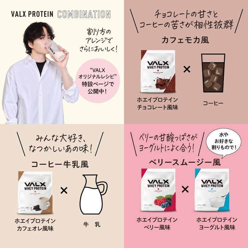 VALX VALX Whey Protein 1kg Cafe Au Lait Flavor, Whey