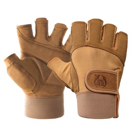 KKOYING Workout Gloves, Weight Lifting Gloves Full Palm Protection, Breathable Gym Gloves for Women and Men, Fingerless Gloves for Gym Exercise Cycling, S