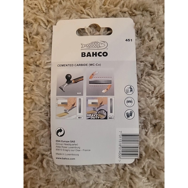 Bahco Heavy Duty 2-1/2-Inch Replacement Scraper Blade #451, 0, Silver