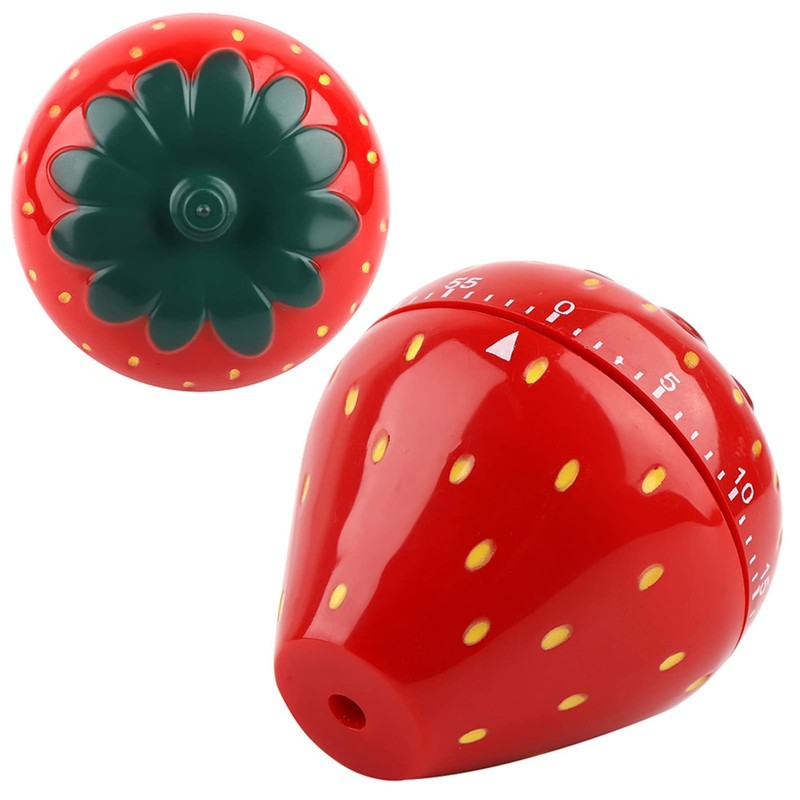 Milltrip Strawberry Shaped Timer, Mechanical Kitchen Cooking Timers